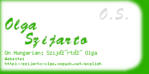 olga szijarto business card